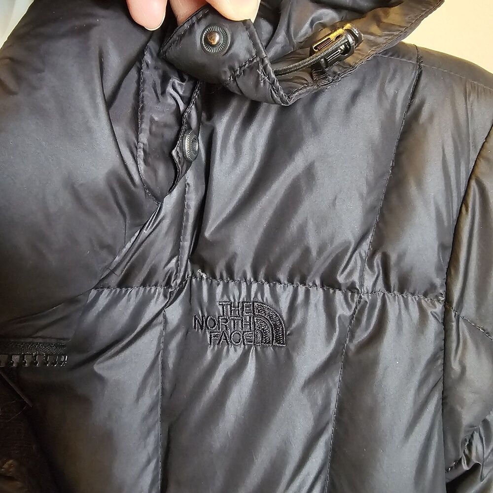 The North Face Metropolis 550 Down Puffer Jacket Parka Coat Womens L Long Black - Picture 4 of 10